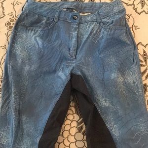 Euro Star breeches-Blue snakeskin print sz36-us26